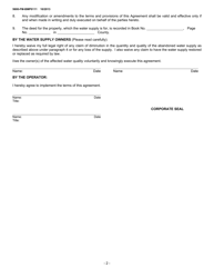 Form 5600-FM-BMP0111 Abandonment of Water Supply Agreement - Pennsylvania, Page 2