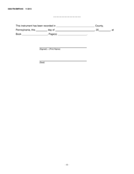 Form 5600-FM-BMP0445 Release of the Obligation to Pay Increased Operation and Maintenance Costs for an Affected Water Supply - Pennsylvania, Page 4