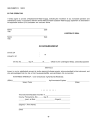 Form 5600-FM-BMP0110 Consent to Lesser Water Supply Agreement - Pennsylvania, Page 9