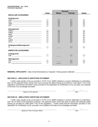 Form 2630-PM-BECB0506 Storage Tank Installer and Inspector Certification Application - Pennsylvania, Page 3