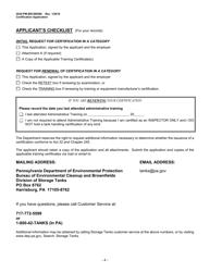 Form 2630-PM-BECB0506 Storage Tank Installer and Inspector Certification Application - Pennsylvania, Page 4