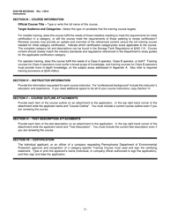 Instructions for Form 2630-PM-BECB0402 Storage Tank Training Course Approval Application - Pennsylvania, Page 3