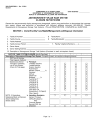 Form 2630-FM-BECB0514 Aboveground Storage Tank System Closure Report Form - Pennsylvania, Page 2