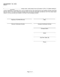 Form 2630-FM-BECB0514 Aboveground Storage Tank System Closure Report Form - Pennsylvania, Page 7