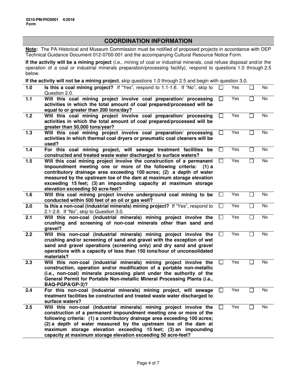 Form 0210-PM-PIO0001 General Information Form  Authorization Application - Pennsylvania, Page 4