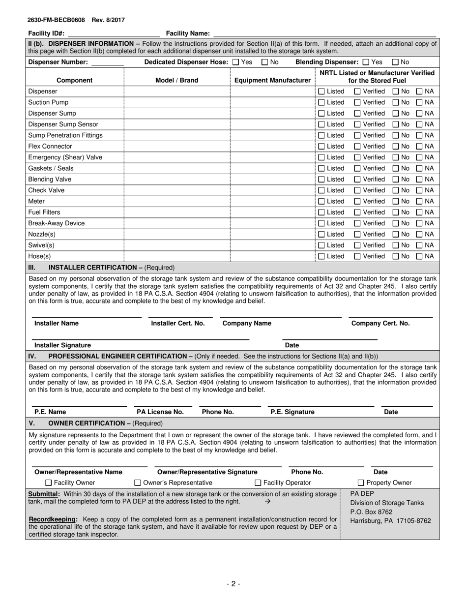 Form 2630-FM-BECB0608 - Fill Out, Sign Online and Download Printable ...