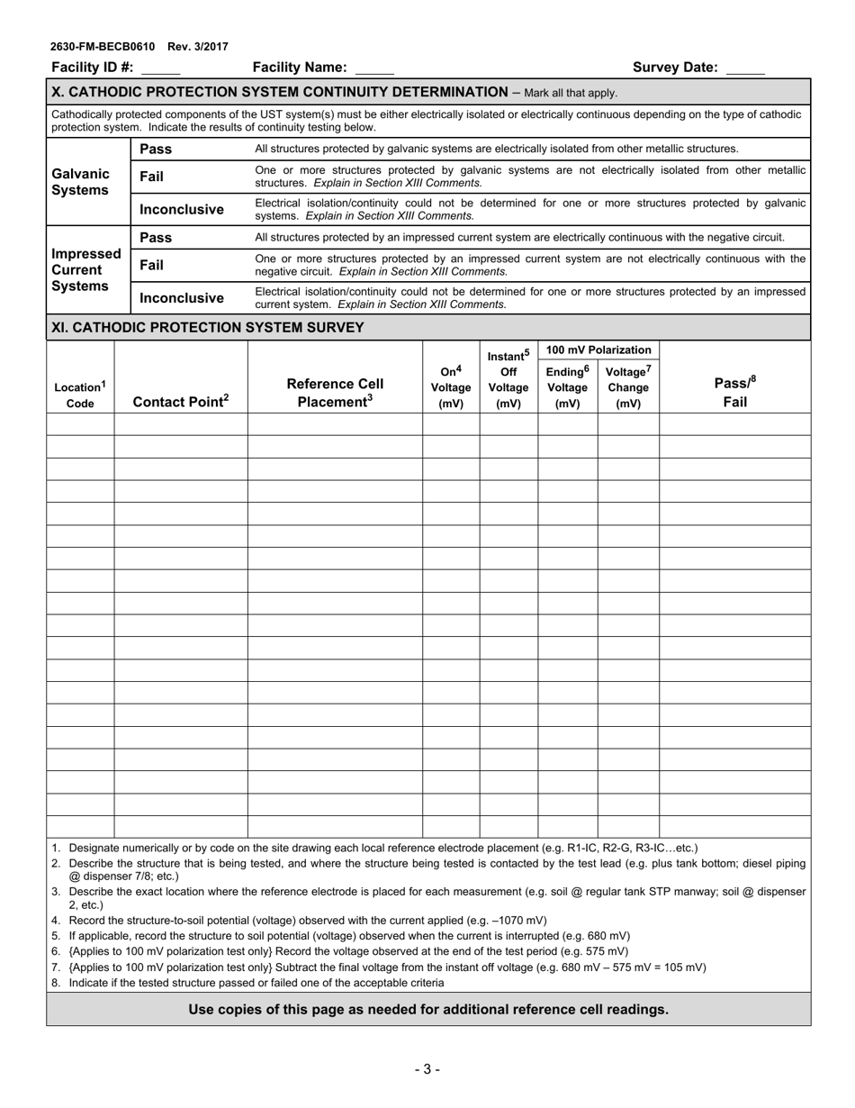 Form 2630-FM-BECB0610 - Fill Out, Sign Online and Download Printable ...