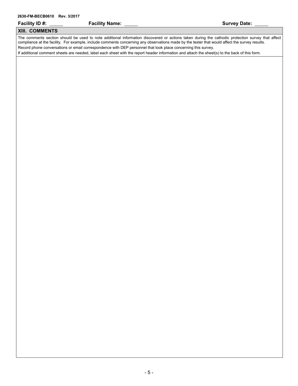 Form 2630-FM-BECB0610 Ust Cathodic Protection System Evaluation Form - Pennsylvania, Page 5