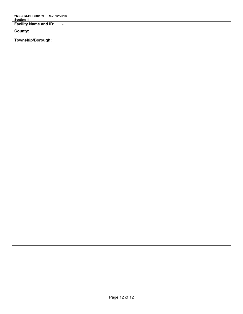 Form 2630-FM-BECB0159 Underground Storage Tank System Closure Report Form - Pennsylvania, Page 12