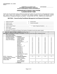 Form 2630-FM-BECB0159 Underground Storage Tank System Closure Report Form - Pennsylvania, Page 2