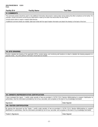 Form 2630-FM-BECB0019 Underground Storage Tank Groundwater/Vapor Monitoring System Functionality Testing Form - Pennsylvania, Page 2