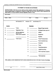 Form PDE-2119A &quot;Statement of Income and Expenses&quot; - Pennsylvania