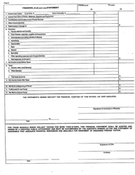 Form PDE-2119 Private Academic School Financial Statement - Pennsylvania, Page 2
