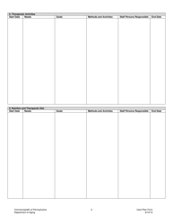 Older Adult Daily Living Centers Care Plan Form - Pennsylvania, Page 3