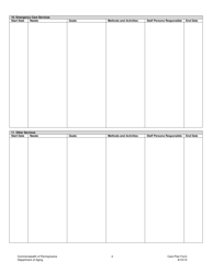 Older Adult Daily Living Centers Care Plan Form - Pennsylvania, Page 4