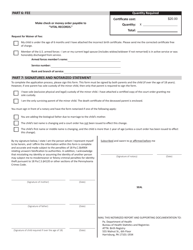 Form HD002109 Application to Add a Father to a Birth Record - Pennsylvania, Page 2