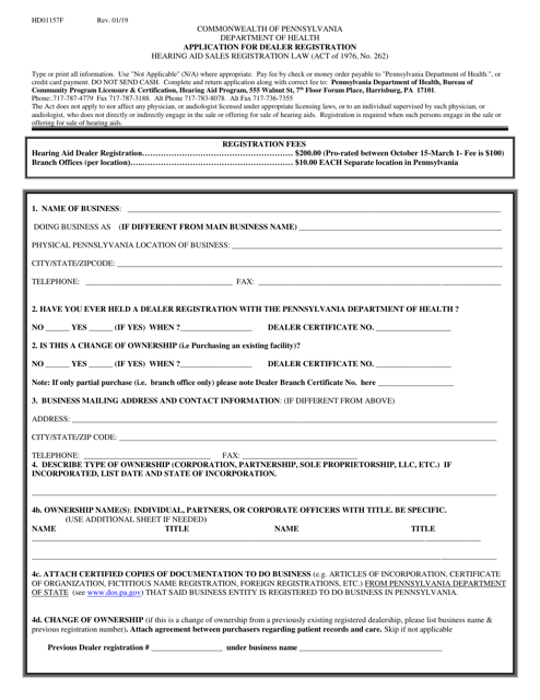 Form HD01157F  Printable Pdf