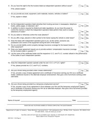 Form SWIF-832 Independent Operator Questionnaire - Pennsylvania, Page 2