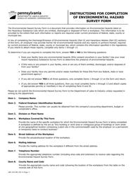Document preview: Form LIBC-254 Environmental Hazard Survey Form - Pennsylvania