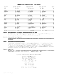 Form LIBC-254 Environmental Hazard Survey Form - Pennsylvania, Page 2