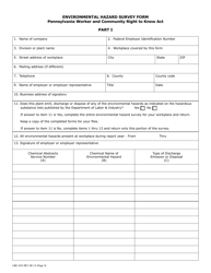 Form LIBC-254 Environmental Hazard Survey Form - Pennsylvania, Page 3