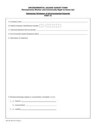 Form LIBC-254 Environmental Hazard Survey Form - Pennsylvania, Page 5