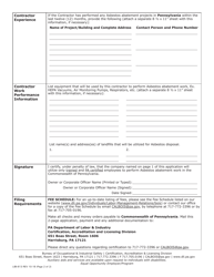 Form LIBI-613 Asbestos Contractor Certification Application - Pennsylvania, Page 2
