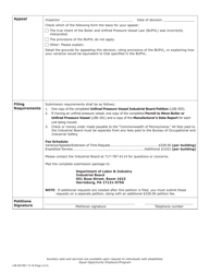 Form LIIB-305 Unfired Pressure Vessel Industrial Board Petition - Pennsylvania, Page 2