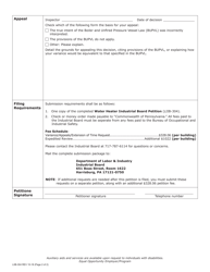 Form LIIB-304 Water Heater Industrial Board Petition - Pennsylvania, Page 2