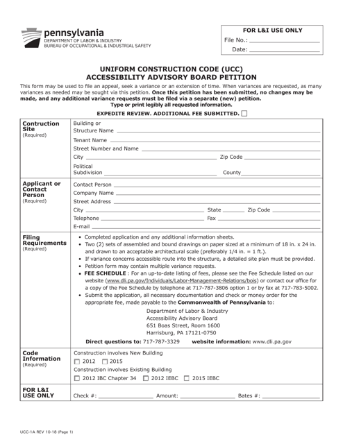 Form UCC-1A  Printable Pdf