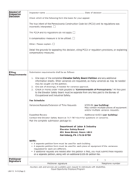 Form LIIB-112 Elevator Safety Board Petition - Pennsylvania, Page 2