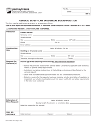 Form LIIB-114 General Safety Law Industrial Board Petition - Pennsylvania