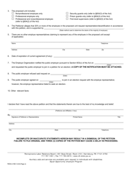 Form PERA-4 &quot;Petition Under the Public Employe Relations Act&quot; - Pennsylvania, Page 2