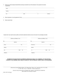 Form PLRB-13 Petition Under the Pennsylvania Labor Relations Act or Act 111 of 1968 - Pennsylvania, Page 2