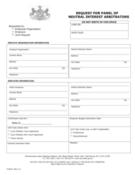 Form PLRB-57 Download Fillable PDF or Fill Online Request for Panel of
