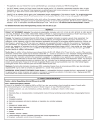 Form DL-288 Hazardous Materials Endorsement Application for Security Threat Assessment - Pennsylvania, Page 3