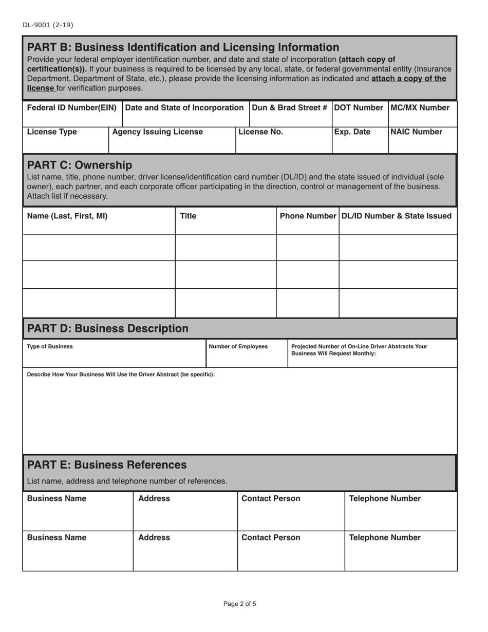 Form DL-9001 Business Internet Application / License Agreement - Pennsylvania, Page 2