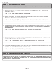 Form DL-9005 Internet User Application/Licensing Agreement for School Bus Contractors - Pennsylvania, Page 3