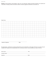 Form CS-6 &quot;Pipe Installation Inspection Form&quot; - Pennsylvania, Page 2