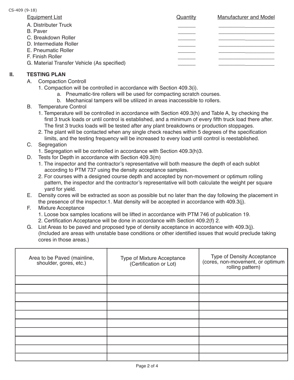 Form CS409 Fill Out, Sign Online and Download Fillable PDF