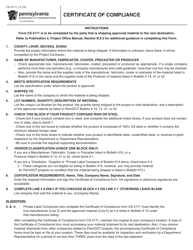 Form CS-4171 Certificate of Compliance - Pennsylvania, Page 2