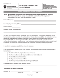 Form CS-4300NS New Subcontractor Application - Pennsylvania, Page 18