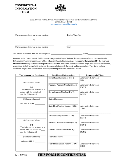 pennsylvania-confidential-information-form-download-fillable-pdf