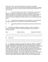 Final Protection From Abuse Order - Pennsylvania, Page 5