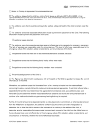 Dependency Petition Form - Pennsylvania, Page 2