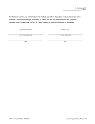 Application for Emergency Protective Custody - Pennsylvania, Page 4
