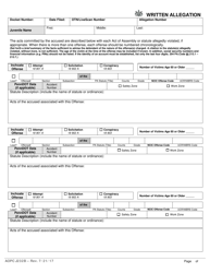 Form AOPC J232B Written Allegation - Multiple Summaries of Offenses - Pennsylvania, Page 2