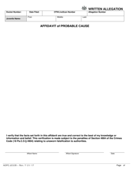 Form AOPC J232B Written Allegation - Multiple Summaries of Offenses - Pennsylvania, Page 4