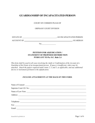 Form OC-03 Petition for Adjudication/Statement of Proposed Distribution Pursuant to Pa. O.c. Rule 2.4 - Pennsylvania