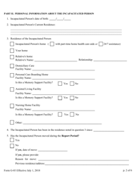 Form G-03 Report of Guardian of the Person - Pennsylvania, Page 2